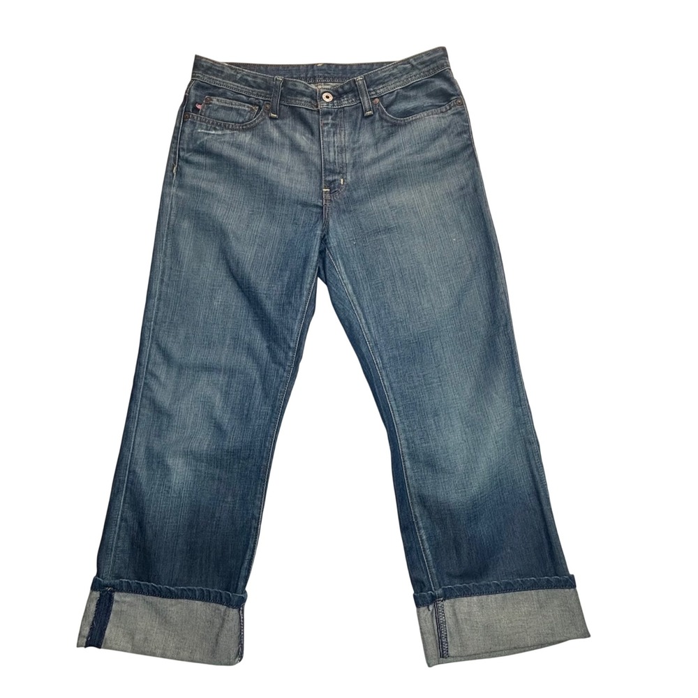 Polo Ralph Lauren Jeans Cropped‎ Straight Leg Denim Cuffed Preppy Heritage 12